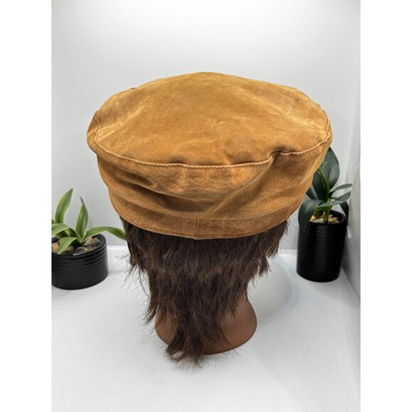 Vintage Camel Suede Newsboy Cap - Picture 2 of 9